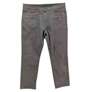 English Laundry 5 Pocket Pants Mens Grey Stretch Zip Pocket Flat Front Sz 36x30